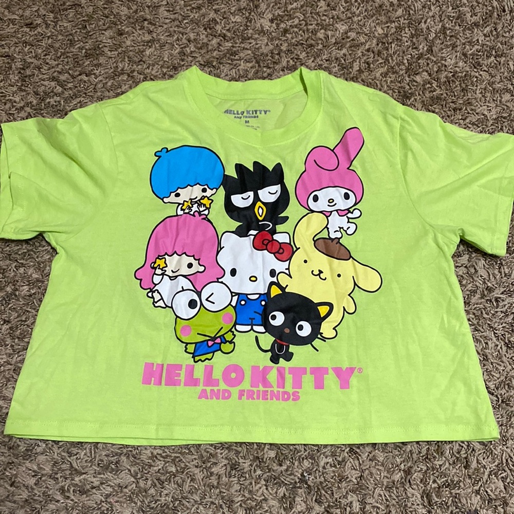 Hello kitty and friends neon green t-shirt